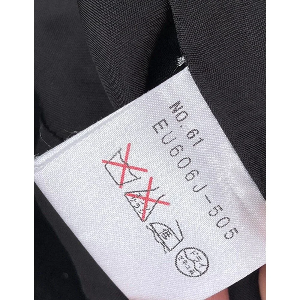 UMA Estnation Black Military Blazer | Dark Academia Stand Collar Jacket 38/4 - Picture 11 of 12